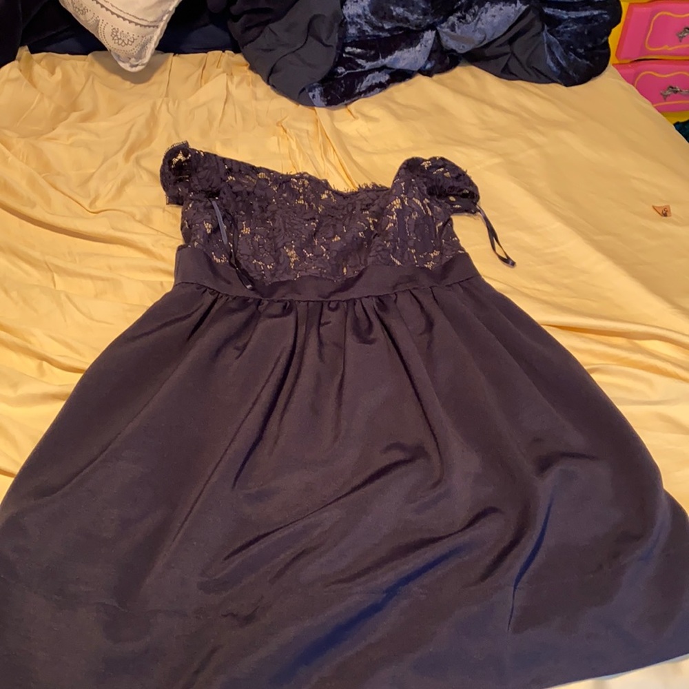 Blue navy lace dress